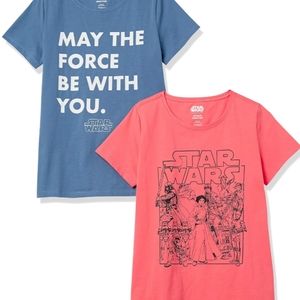 Women's Disney Starwars Plus Short Sleeve Crew-neck T-shirts set - 5X
